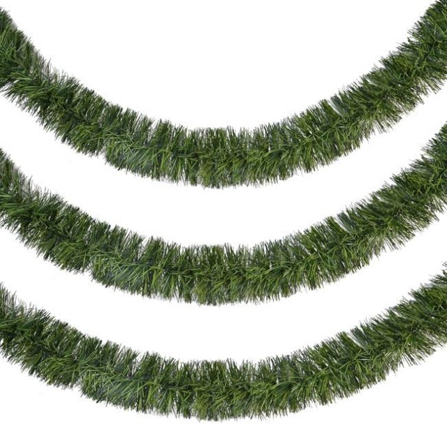 Beteala de Craciun Verde Bicolora Tinsel 3m x 8cm