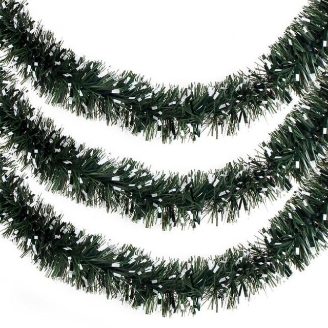 Beteala de Craciun Verde Ninsa Tinsel 3m x 8cm