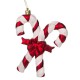 Ornament Brad de Craciun Acadea Rosie Alba Glitter 12cm