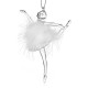 Ornament Brad de Craciun Balerina cu Fusta Transparenta cu Pene 13cm