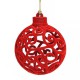 Ornament Brad de Craciun Glob Rosu cu Model 6m