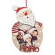 Ornament Brad de Craciun din Lemn pentru Poza Mos Craciun HoHo 14cm