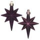 Set Ornamente de Craciun Stele Mov Mat Glitter 8cm - 16buc