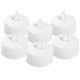 Lumanare tip Pastila LED cu Baterie Flacara Alba Ø4x4cm - 6buc