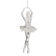 Ornament Brad de Craciun Balerina Transparenta Glitter 17cm