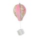 Ornament Brad de Craciun Balon de Aer din Spuma Roz cu Cadou & Stropi Color Ø12x27cm