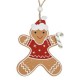 Ornament Brad de Craciun Figurina din Lemn Gingerbread 9.2x12.5cm