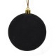 Ornament Brad de Craciun Glob Catifelat Negru 8cm