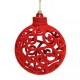 Ornament Brad de Craciun Glob Rosu cu Model 6m