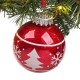 Ornament Brad de Craciun Glob Rosu Fulg Brad 8cm