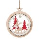 Ornament de Lemn pentru Brad de Craciun Glob Cerb 12cm