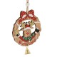 Ornament din Lemn Brad de Craciun Glob cu Cerb Clopotel 10Cm