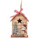 Ornament pentru Brad Casuta din Lemn Cerb 11cm