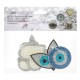 Set Autocolante - Patches Inimi Ochi Fluturi cu Margele & Strass - 6buc