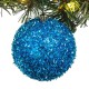 Set Globuri de Craciun Turcoaz Tinsel 8cm - 6buc