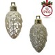 Set Ornamente de Craciun Conuri Bej Mat Glitter 5cm - 12buc