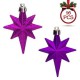 Set Ornamente de Craciun Mov Glitter 8cm - 16buc