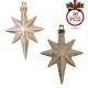 Set Ornamente de Craciun Stele Bej Mat Glitter 8cm - 16buc