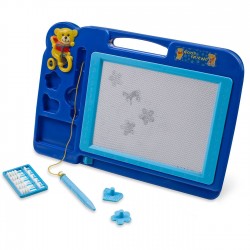 Tabla Magnetica Dubla pentru Desen Bleu Ursulet - 21x30cm