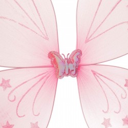 Aripi de Fluture Roz Glitter Stele pentru Deghizare 37x40cm