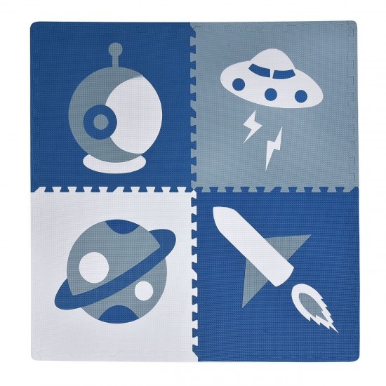 Covor Puzzle Bleu Ciel pentru Copii 61x61cm (4 Piese)