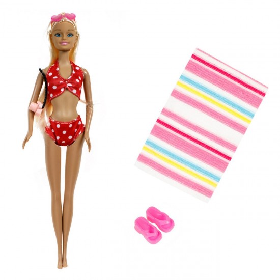Papusa Manechin Betty cu Costum de Baie & 4 Accesorii