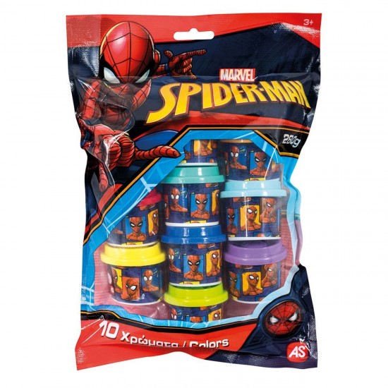 Plastilina DOH Disney Spiderman in Punga cu 10 Recipiente & Capac Forma 280g - AS