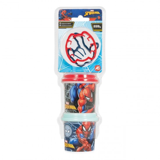 DOH Plastilina Marvel Spiderman Punga cu 2 Recipiente & Capace Forma 228g - AS