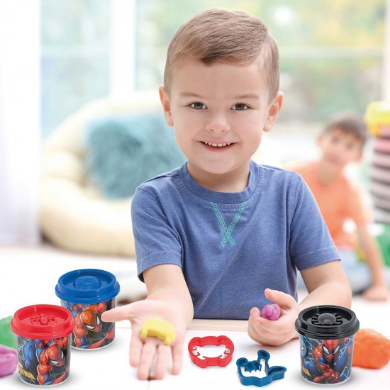 DOH Plastilina Marvel Spiderman Punga cu 2 Recipiente & Capace Forma 228g - AS