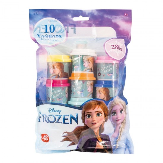 DOH Plastilina Disney Frozen Punga cu 10 Recipiente & Capace cu Forma 280g - AS