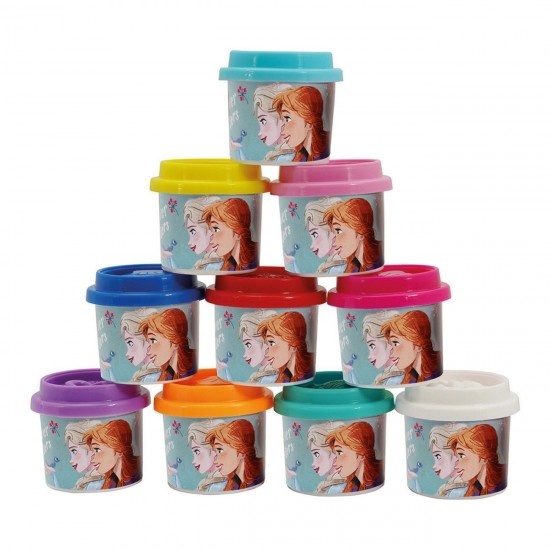 DOH Plastilina Disney Frozen Punga cu 10 Recipiente & Capace cu Forma 280g - AS