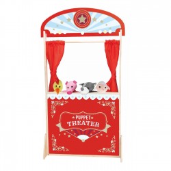 Set Teatru de Papusi cu 4 Figurine 57x20x104cm