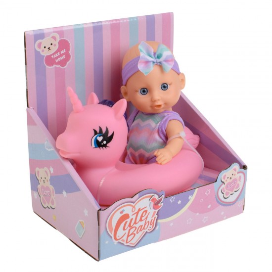 Papusa cu Colac de Salvare Roz Unicorn