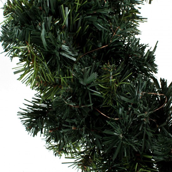 Coronita Decorativa de Craciun Verde cu LED Ø70cm