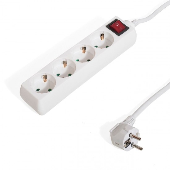 Triplu cu 4 Prize si Intrerupator & Siguranta pentru Copii