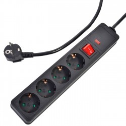 Triplu cu 4 Prize Avec cu Siguranta pentru Copii 3500W - Protectie Supratensiune