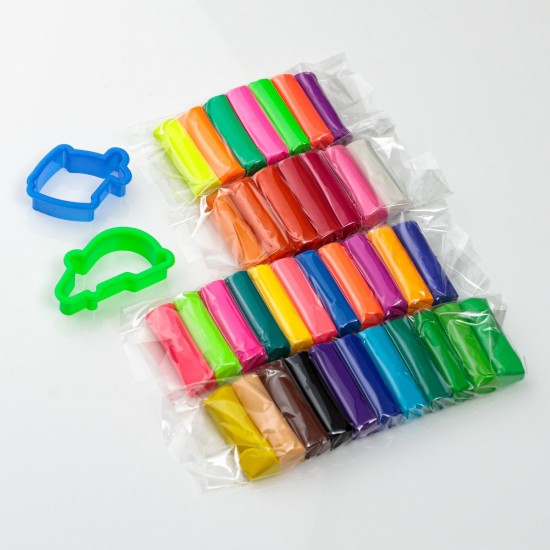 Galeata cu Plastilina 36 de Culori Diferite Neon & Forme - 38 piese
