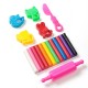 Set Plastilina 12 Culori Diferite cu Forme & Cilindru & Cutit - 18 piese
