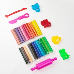 Galeata cu Plastilina 25 de Culori Diferite Forme Unelte & Cilindru - 425g