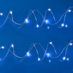 Instalatie de Lumini cu 20 Becuri LED cu Baterii 2.25m - Alb Cald