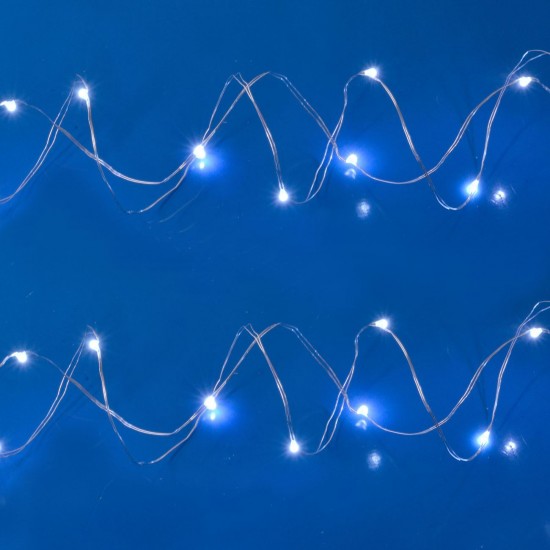 Instalatie de Lumini cu 20 Becuri LED cu Baterii 2.25m - Alb Cald