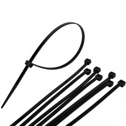 Coliere din Plastic Negru pentru Cabluri 30x0.48cm - 60buc