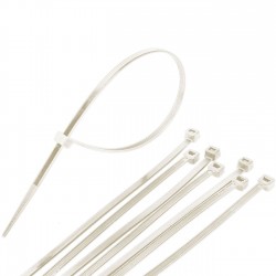 Coliere Albe din Plastic pentru Cabluri 30x0.48cm - 60buc