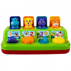 Jucarie Pop Up Animale cu Sunet & Lumina