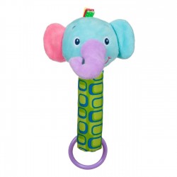 Jucarie Zornaitoare de Plus Elefant & Dentitie 22cm