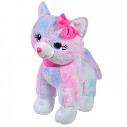 Pisica de Plus Rainbow Ochi cu Glitter 41cm