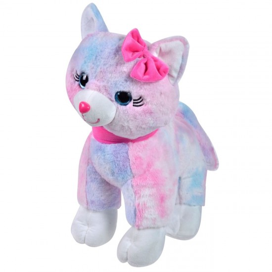 Pisica de Plus Rainbow Ochi cu Glitter 41cm