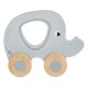 Jucarie din Lemn Elefant Gri cu 4 Roti 10.5x12.8x4.5cm