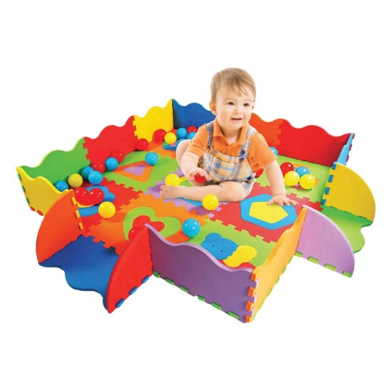 Puzzle de Podea - Tarc  25buc. cu 40 de Mingi Colorate