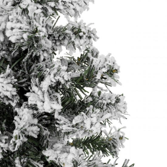 Brad Decorativ de Craciun pentru Masa cu 70 de Ramuri si Baza din Lemn - 60cm